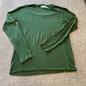 tasc Performance Shirt Mens Large Green Bamboo Merino Base Layer outdoor hiking